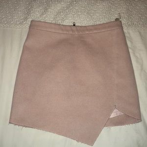 Pale Pink Suede Skirt